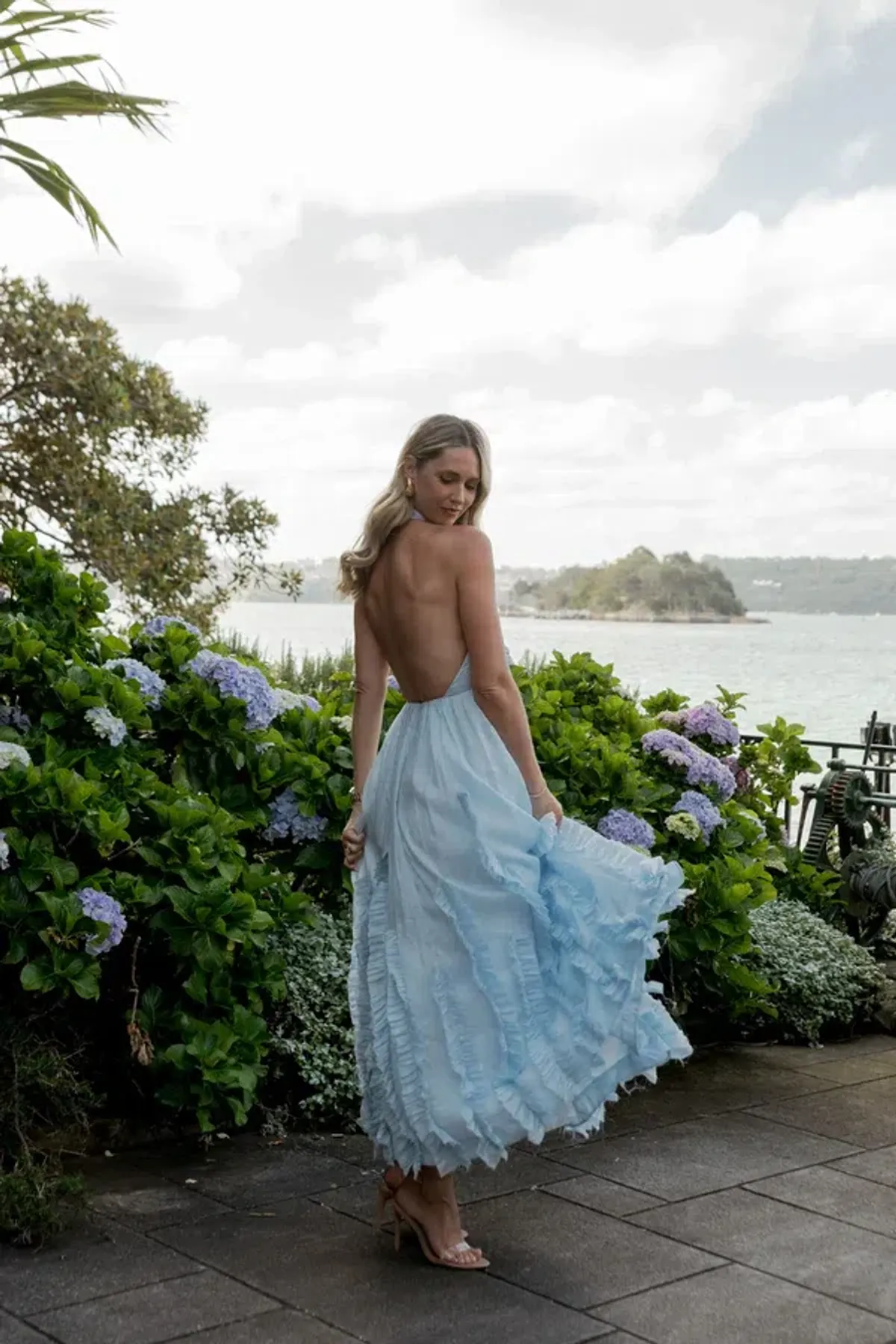AJE - Hilma Frill Maxi Halter Dress - Image 1