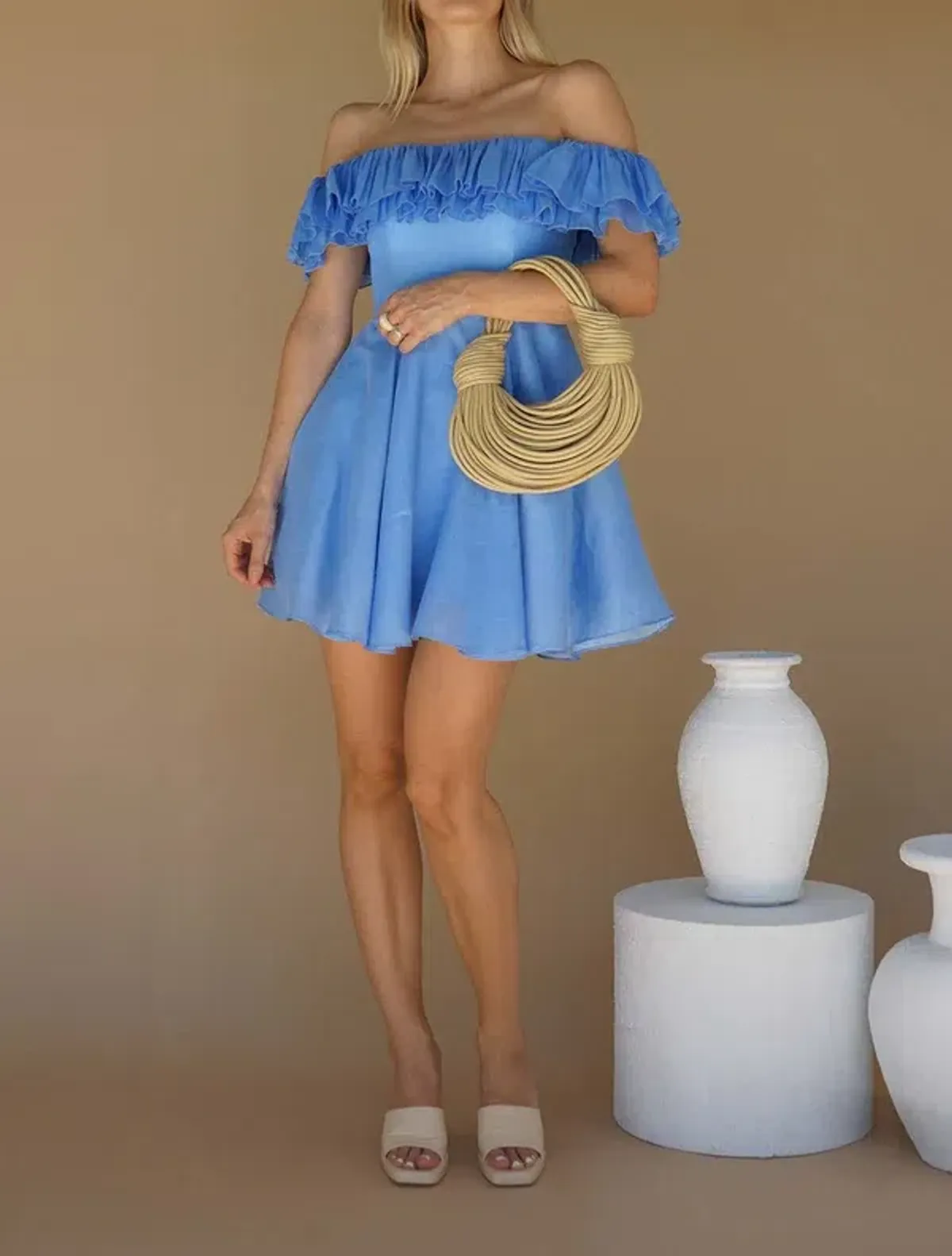 Florence Mini Dress - Blue - Image 1