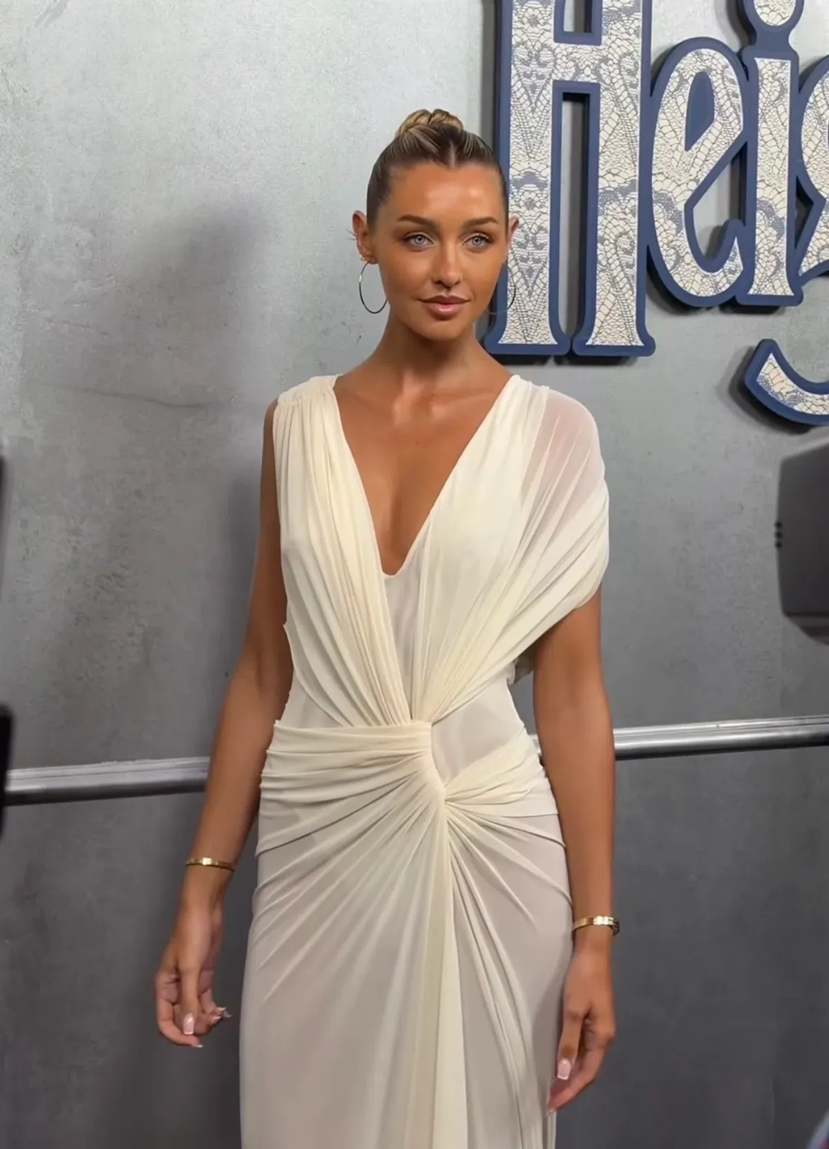 Bec and Bridge Leia Drape Gown Butter Cream White Size 8 - Image 1