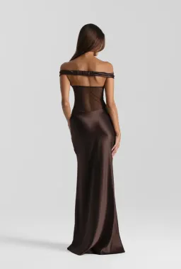 Natalie Rolt Gwenyth Gown - Espresso - Size XS for rent on The Volte - image 4
