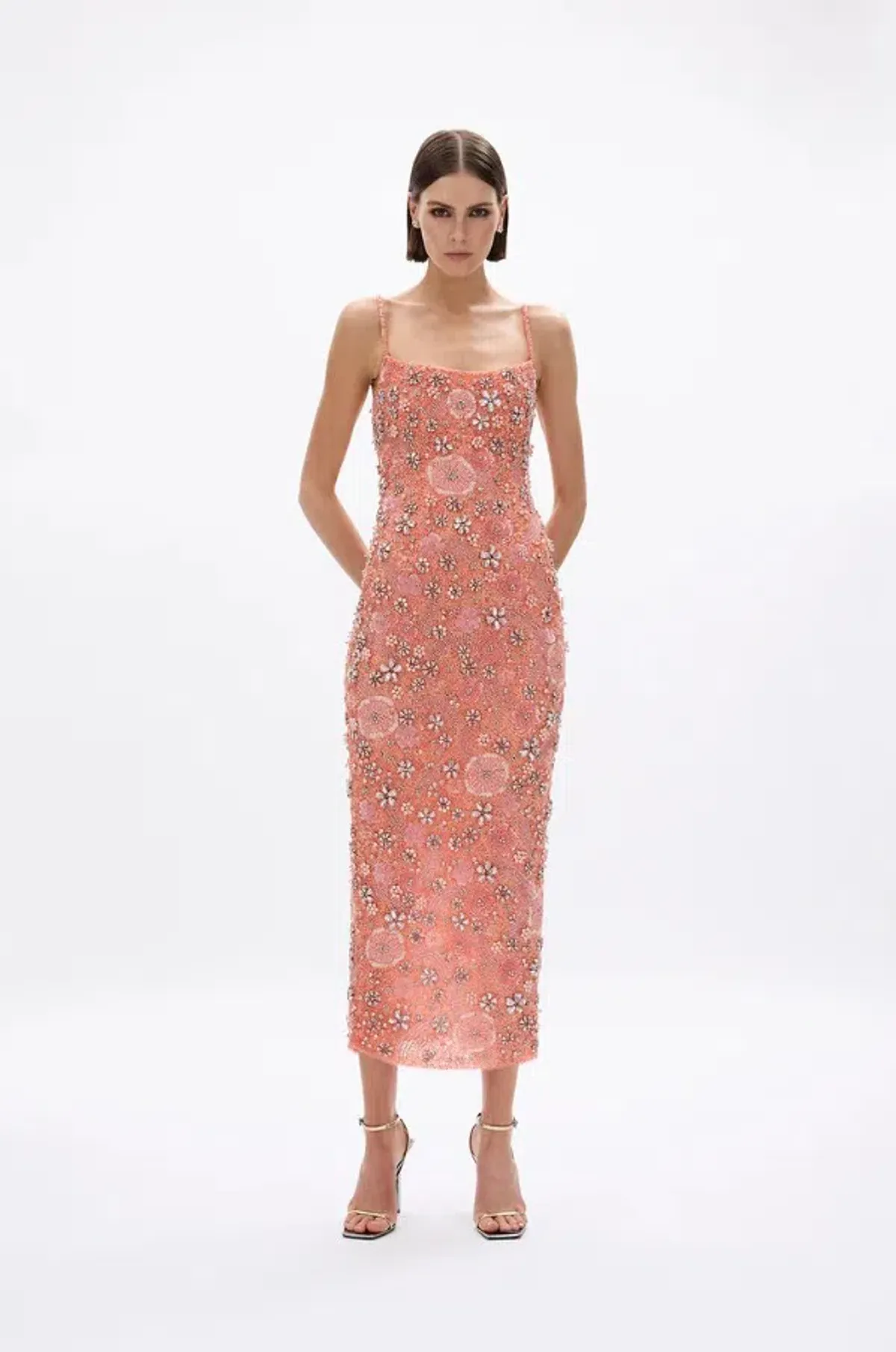Rachel Gilbert Francesca Gown Peach Size 0 - Image 1