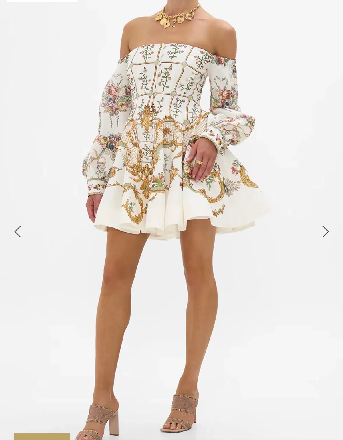 Camilla White Mini Strapless Dress - Image 3