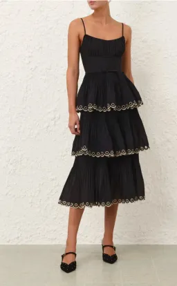 Zimmermann Embroidered Tiered Midi Dress for rent on The Volte - image 1