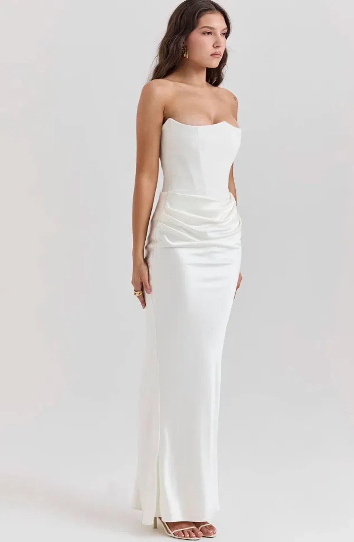 House of CB Persephone Ivory Strapless Corset Dress Size XS - Image 2