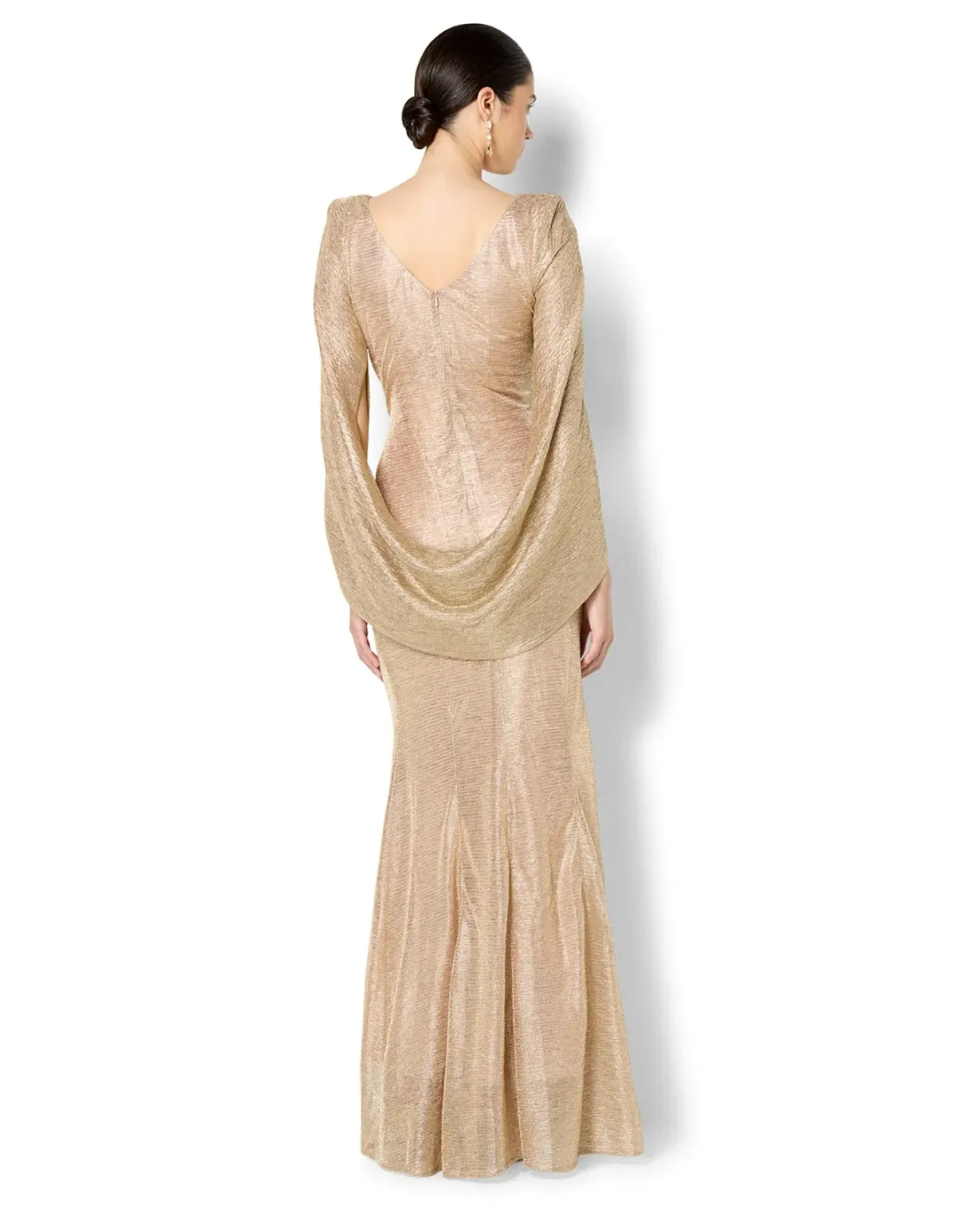 Montique Alexie Gown Metallic Size 8 - Image 4