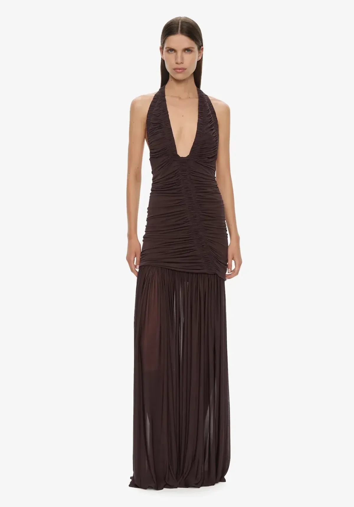 CHRISTOPHER ESBER ORION GOWN in Malbec Brown AU 6 - Image 1