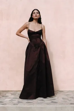Hansen & Gretel Bellini Gown in Chocolate Size S/AU8 for rent on The Volte - image 2