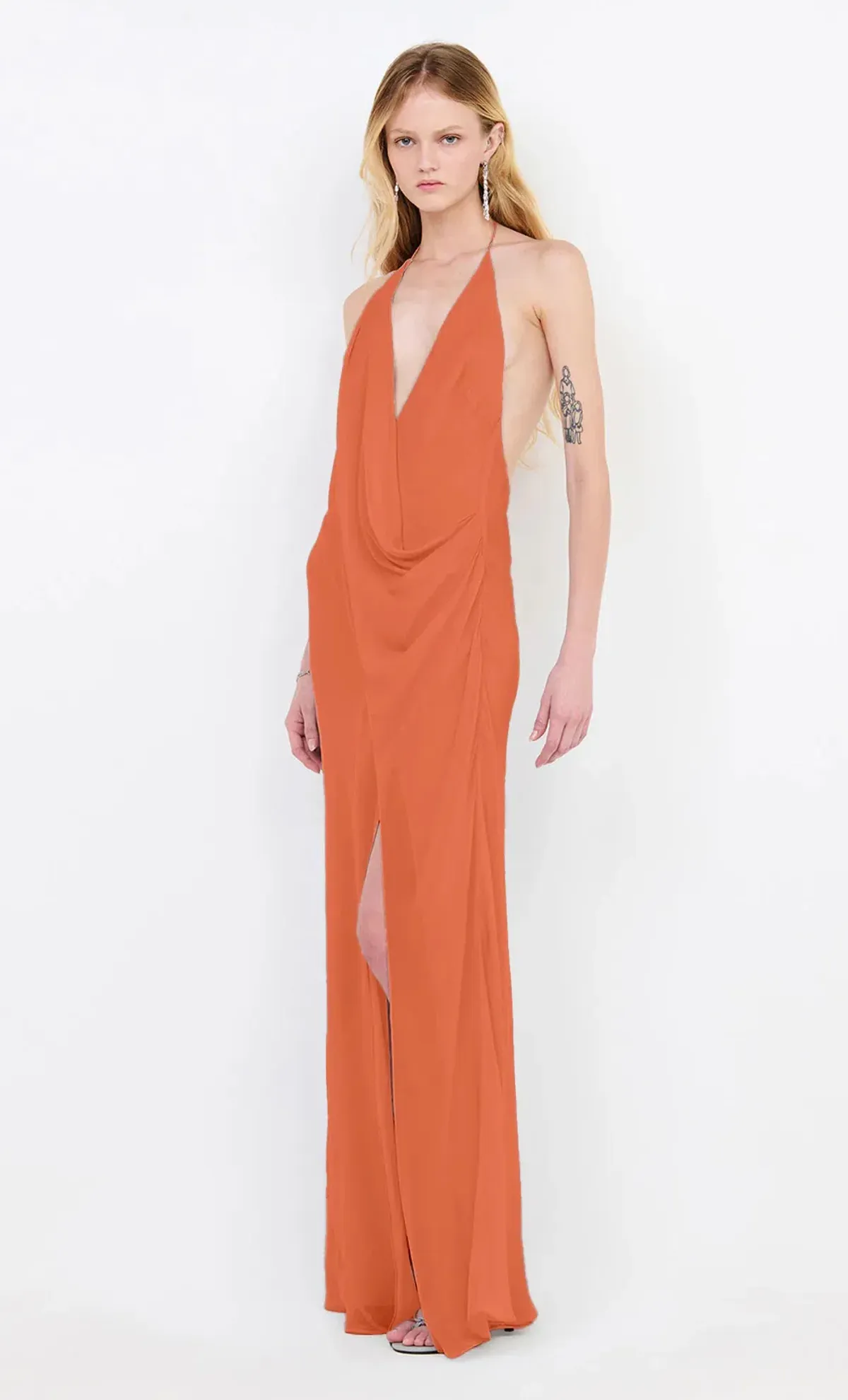 BEC & BRIDGE SABRINA DRAPE MAXI / PERSIMMON / SIZE 8 - Image 4
