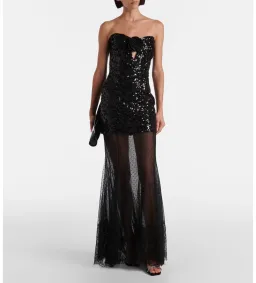 Rebecca Vallance Diana Gown in Black Size AU12 for rent on The Volte - image 1