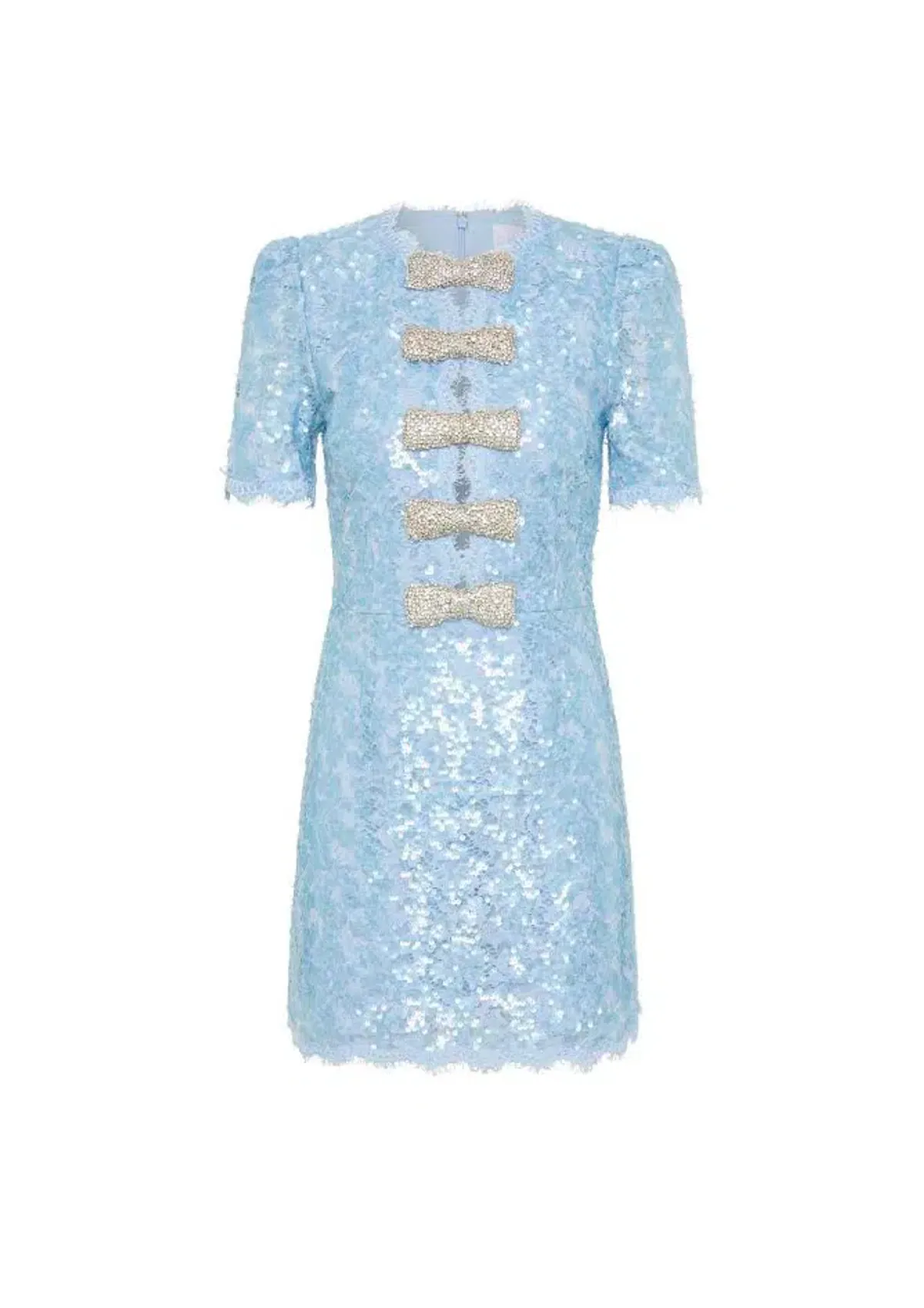 🩵 NEW - REBECCA VALLANCE x Nicky Hilton “Leyla” Short Sleeve Sequin Mini Dress – Size 8 AU 🩵– Light Blue - Image 6