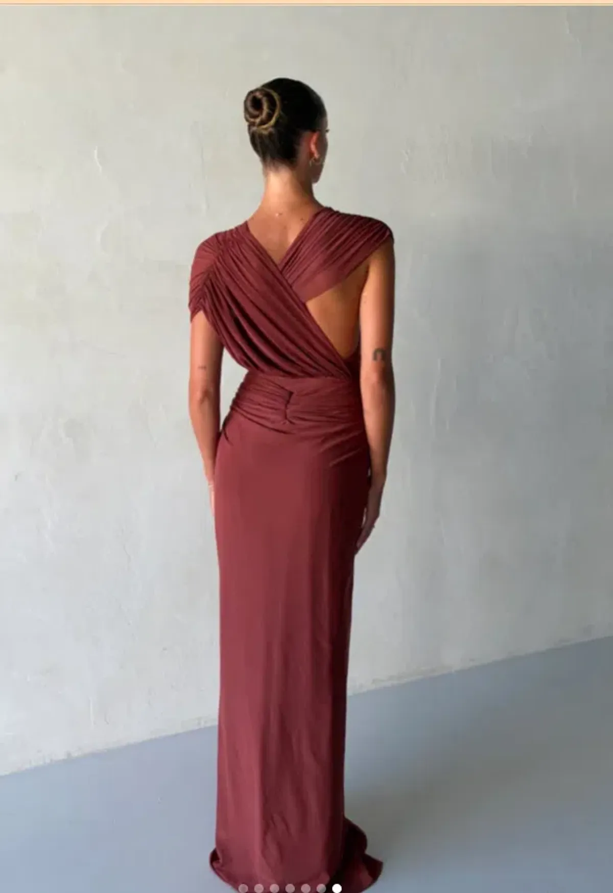 Bec and Bridge Leia Drape Gown Rust Size 6 - Image 2