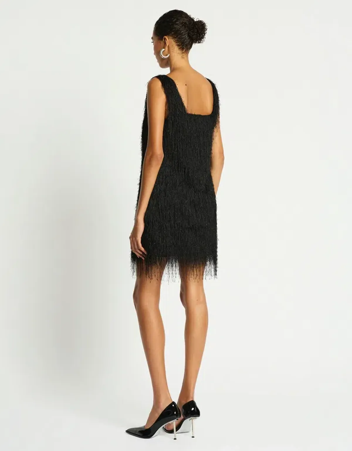 New SASS & BIDE “Dolce” Fringe Mini Dress – Black Size 6 AU - Image 3
