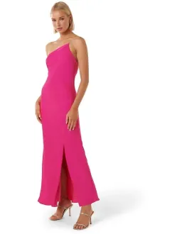 Forever New Aurelia Asymmetrical Chain Detail Maxi Dress in Pink for rent on The Volte - image 4