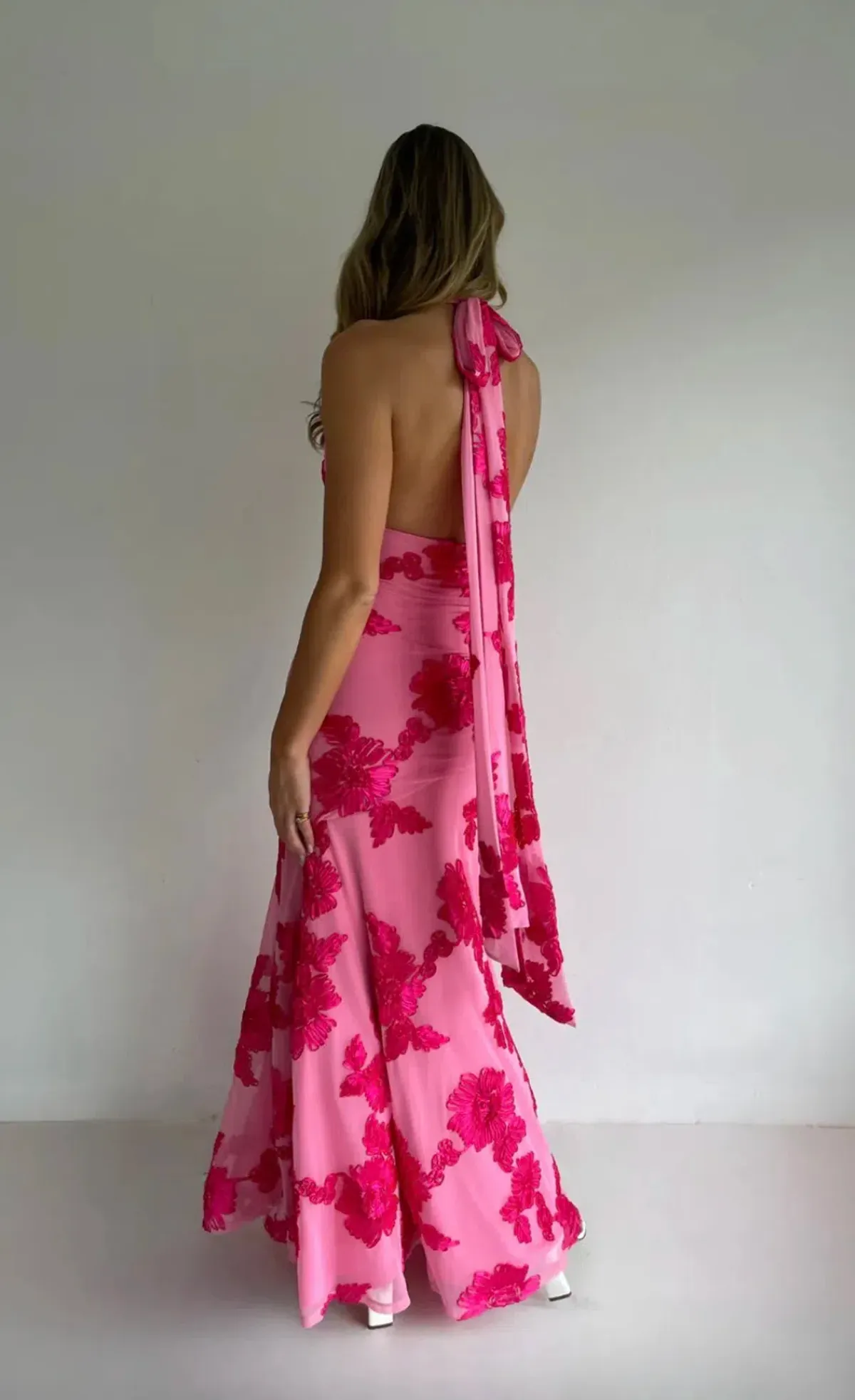 NEW ROMANTICS – BECCA MAXI DRESS – ROSA FLEUR- SIZE 10 - Image 5