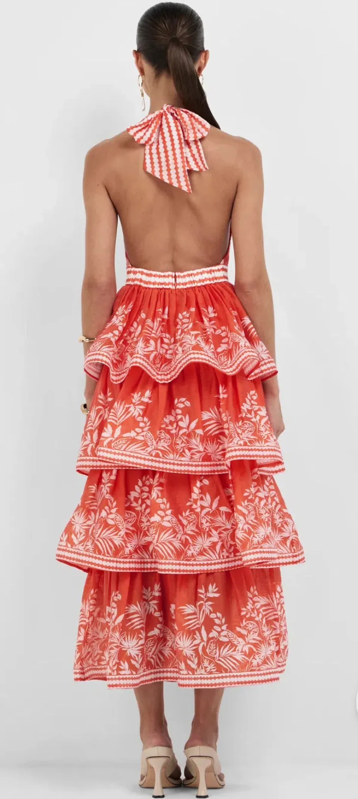 Sheike- Ravello Palm Dress- Red- Size 16 - Image 4