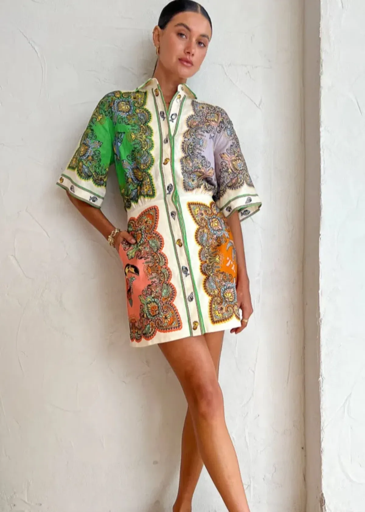 Alemais Trippy Troppo Mini Dress Multi Size 10 - Image 1