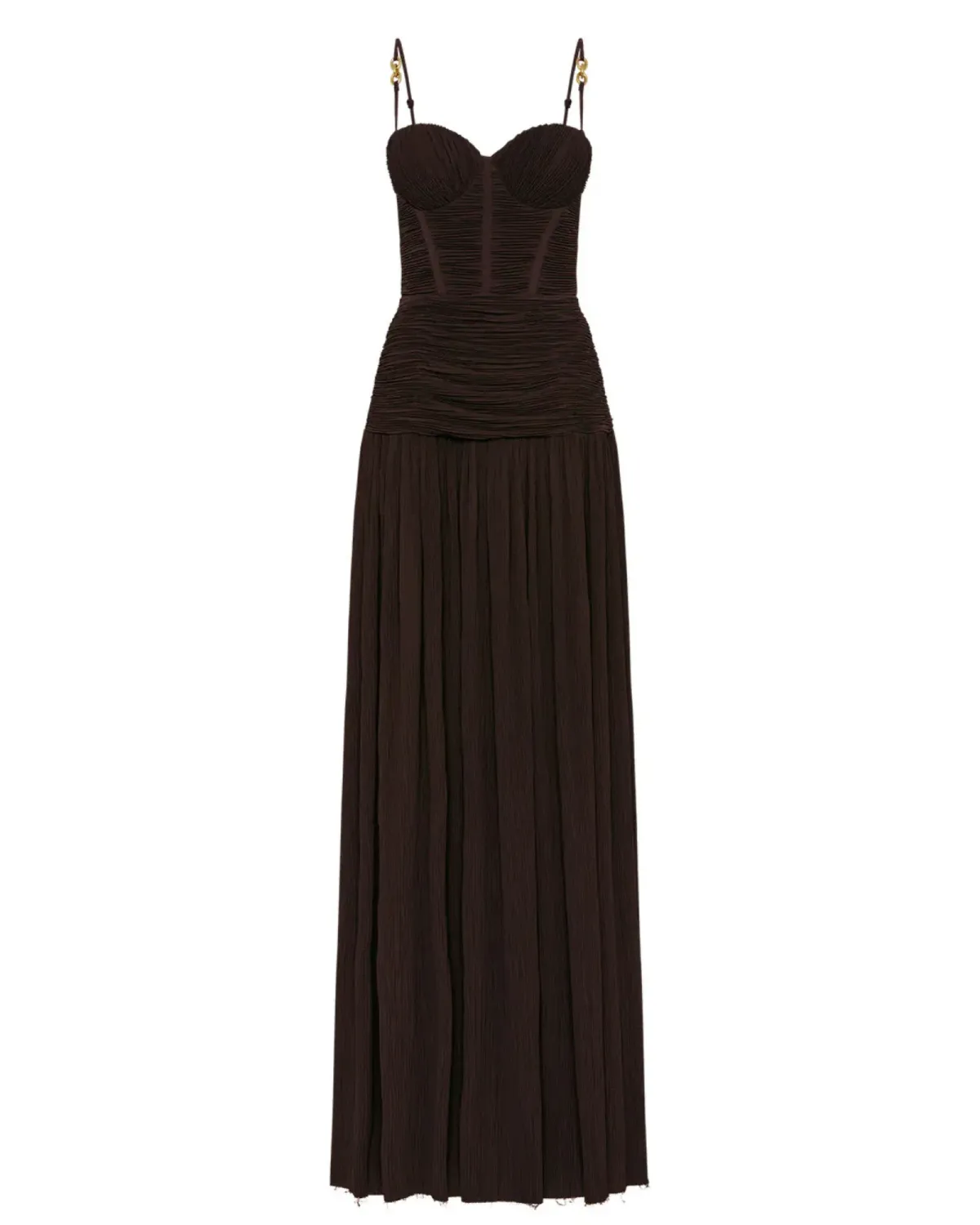 Manning Cartell Double Time Pleat Dress Dark Chocolate Brown AU Size 12 - Image 5