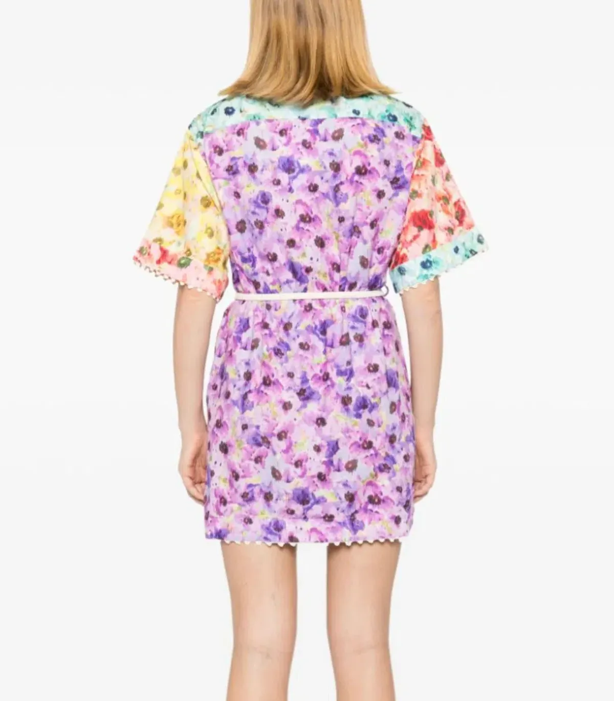 Zimmermann Lightburst Mini Shirt Dress Size 3 AU 14 - Image 2