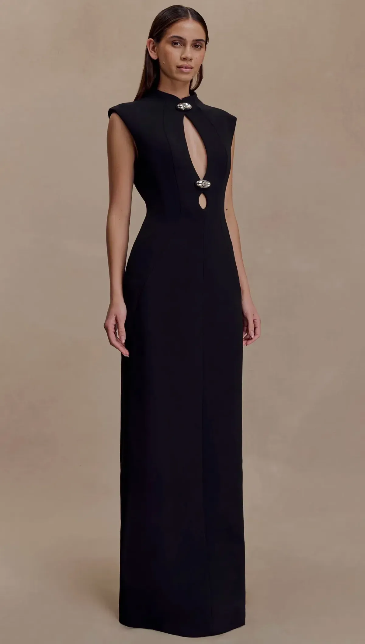 Meshki Michelle Cutout Maxi Dress Black size XXXL - Image 3