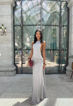 Ance Gria Gaia gown - Silver M for rent on The Volte - image 4