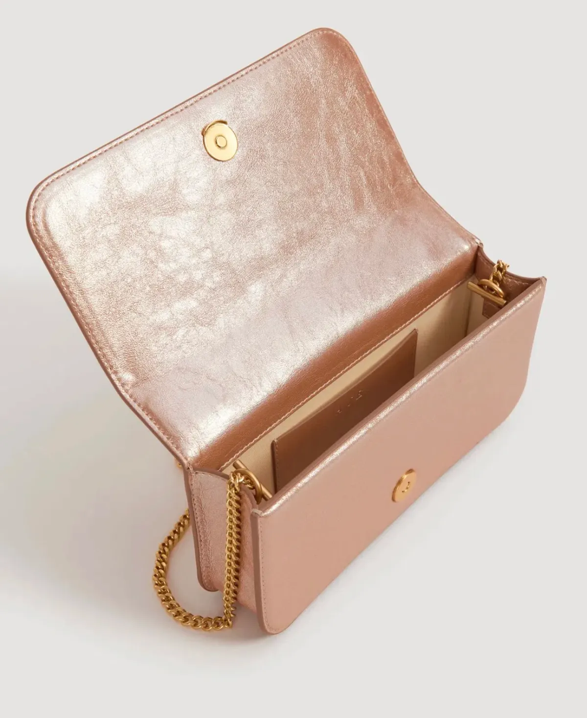 Aje Alessia Flower Clutch Rose Gold Metallic - Image 3