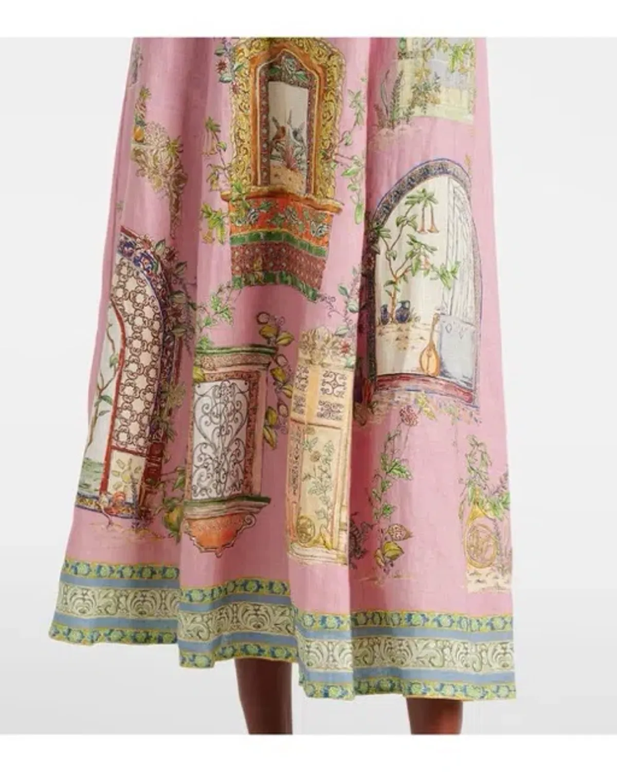 ALEMAIS Monte Midi Dress Pink Print Size 8 AU - Image 21