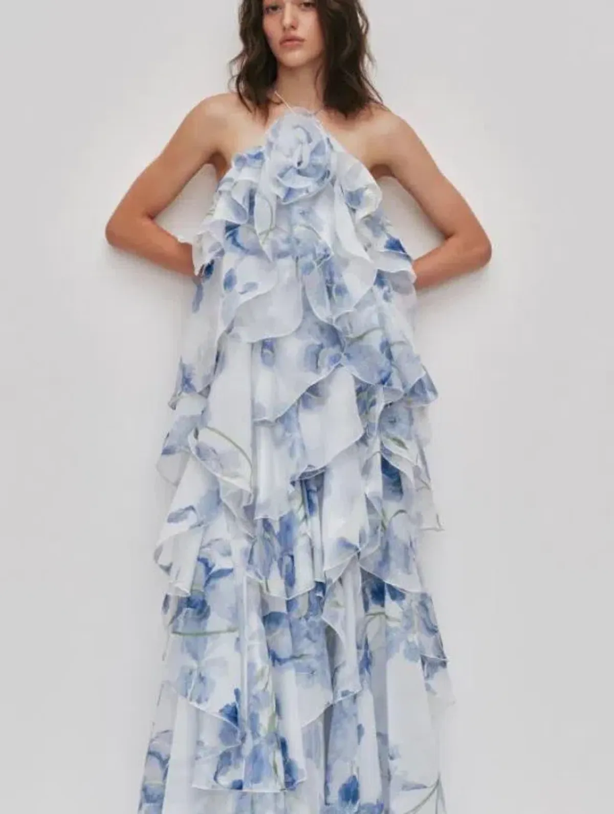 Aje Pandorea Layered Maxi Dress in Iris Size 10 - Image 1