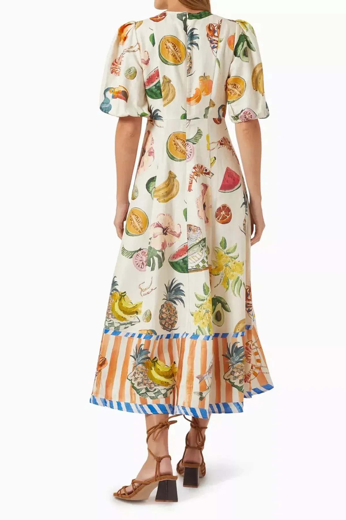 ALEMAIS Theo Midi Dress Multi Size 6 AU - Image 5