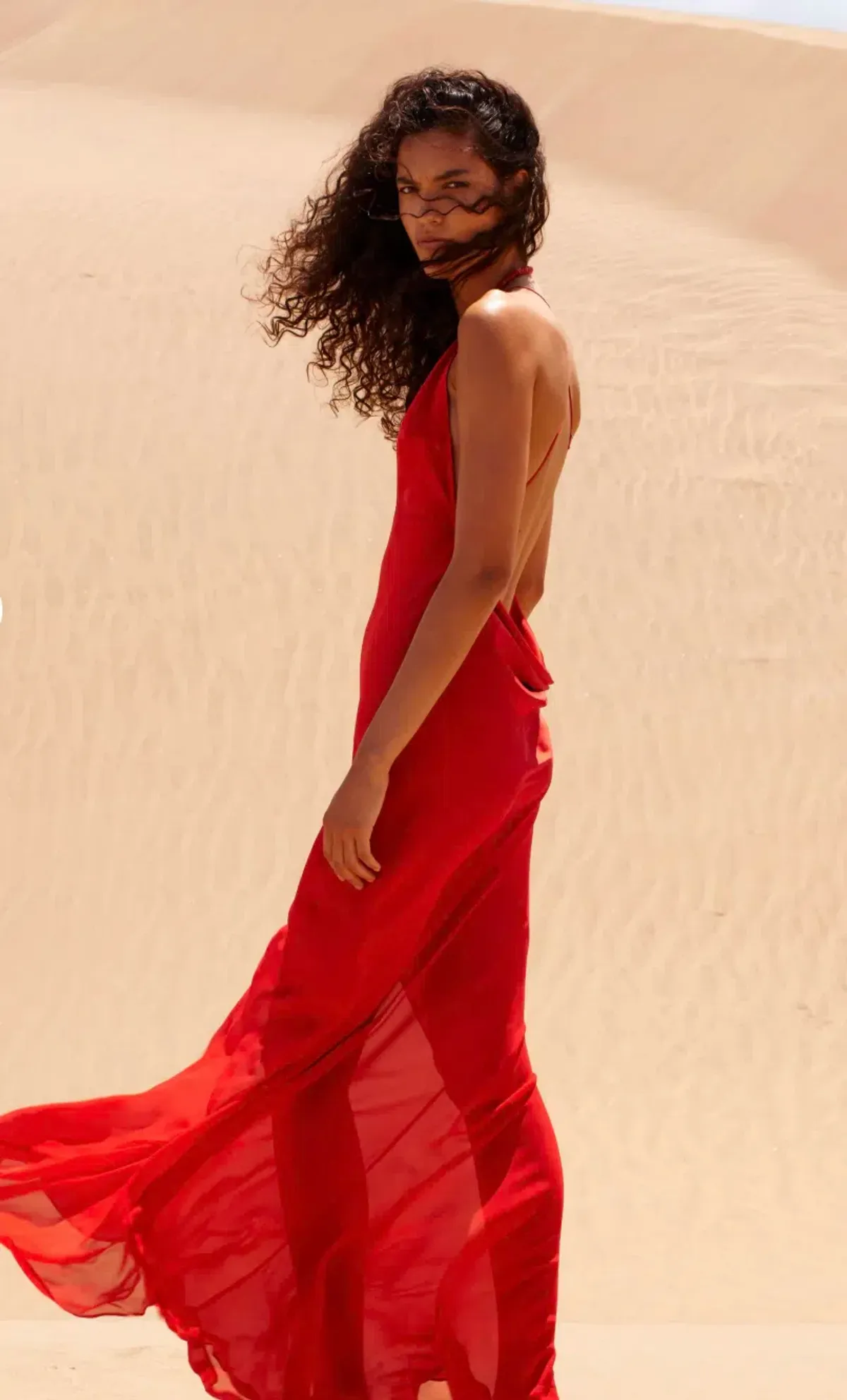 RAT & BOA - LOTUS SLIP DRESS RED - Image 3