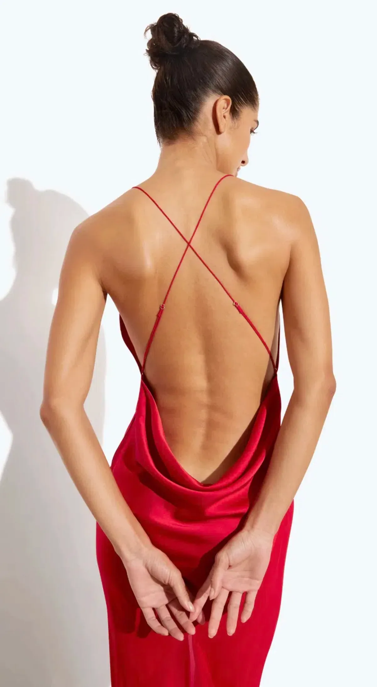 RAT & BOA - LOTUS SLIP DRESS RED - Image 6