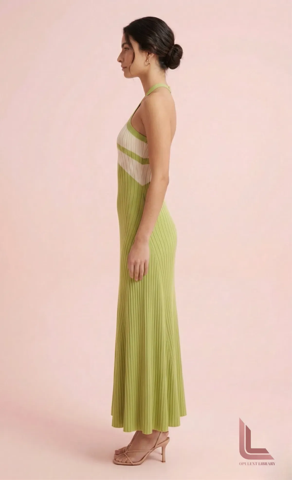 St Mrlo Women's Chevron Midi Dress - Mint Green - Image 3
