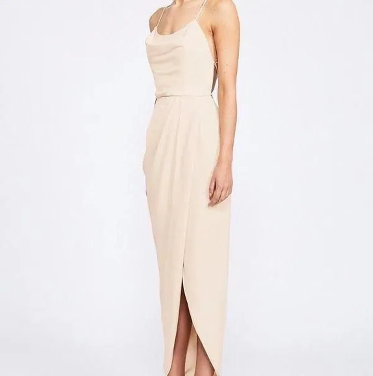 Shona Joy Core Lace up Maxi Dress Cream Size 8 - Image 2