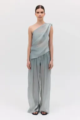 Bianca Spender Liquid Organza Antonia Top Blue Size 14 for rent on The Volte - image 3