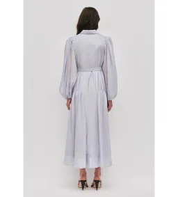 Aje Colide Maxi Shirt Dress French Blue Size 10 for rent on The Volte - image 5