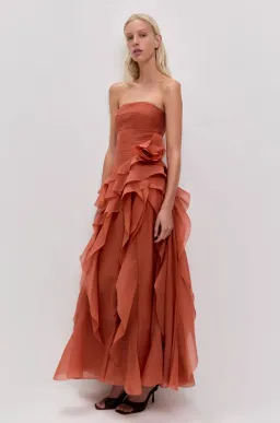 CANYON GOWN | CORAL CLAY - SIZE 10 for rent on The Volte - image 2