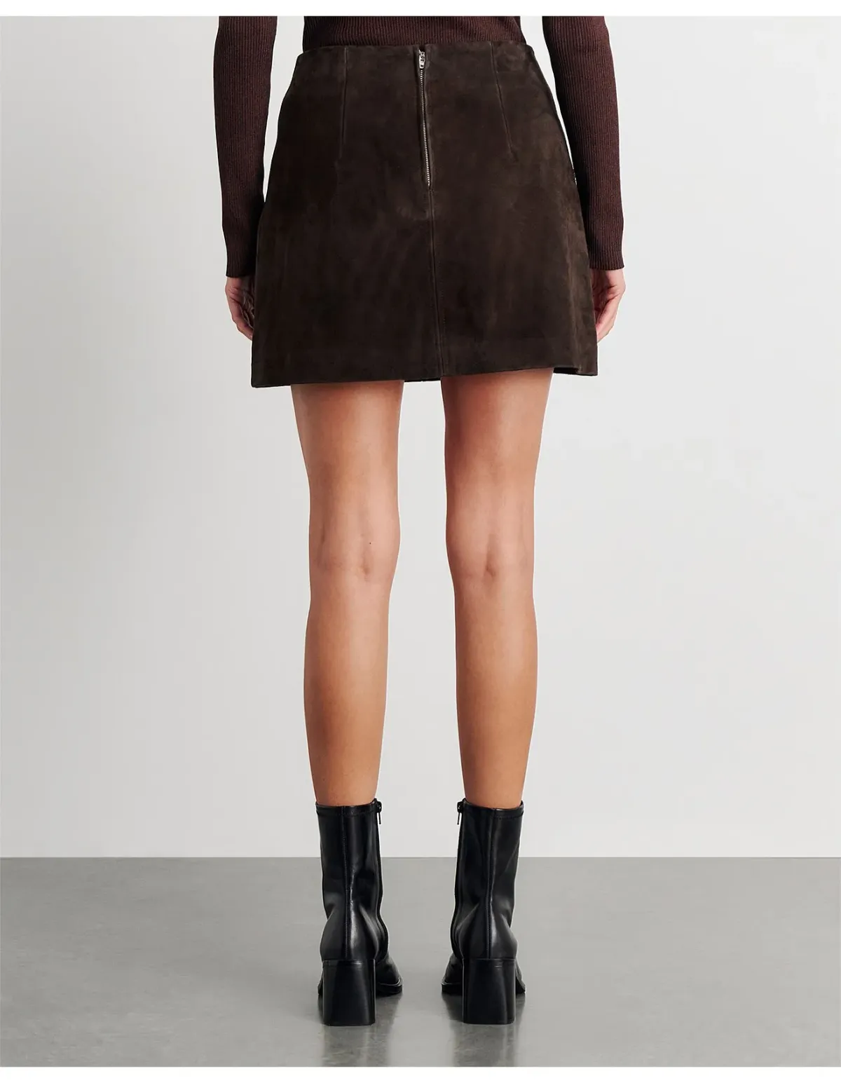 Jag Ophelia Suede Mini Skirt Brown Size 12 - Image 5