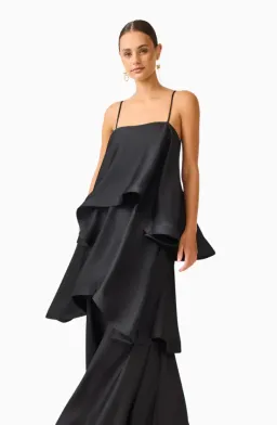 TILLY TIERED MAXI DRESS | BLACK - SIZE 14 for rent on The Volte - image 2