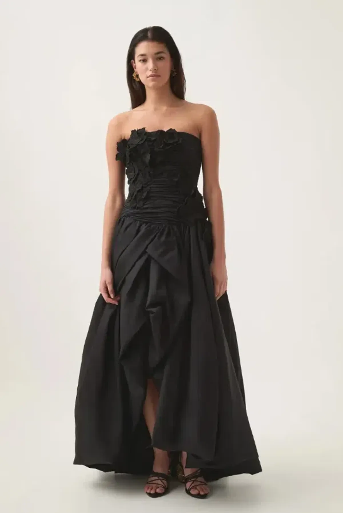 Aje Black Splendour Flower Gown in Black Size AU 12 - Image 1