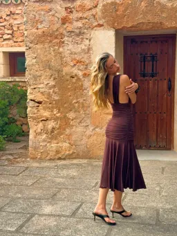 Amelie Teje Lina Midi Dress - size XS for rent on The Volte - image 2