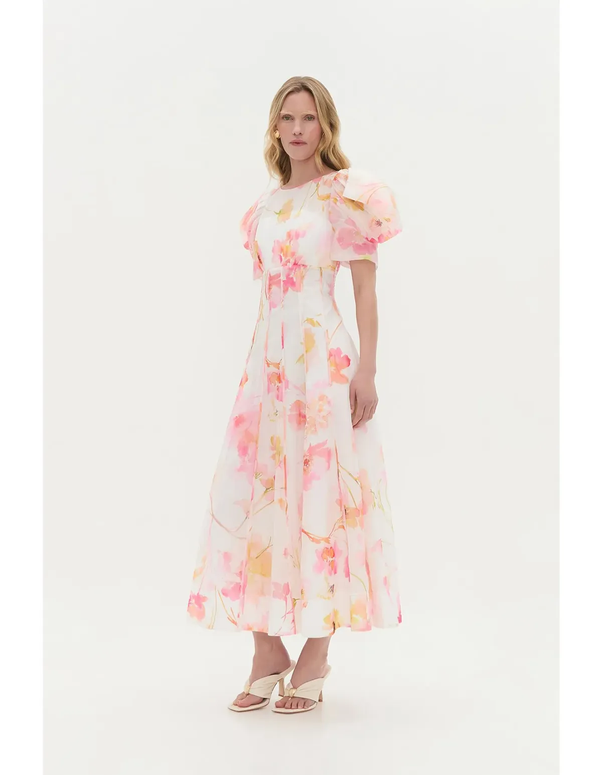 Aje Clementine Midi Dress Floral Size 12 - Image 1