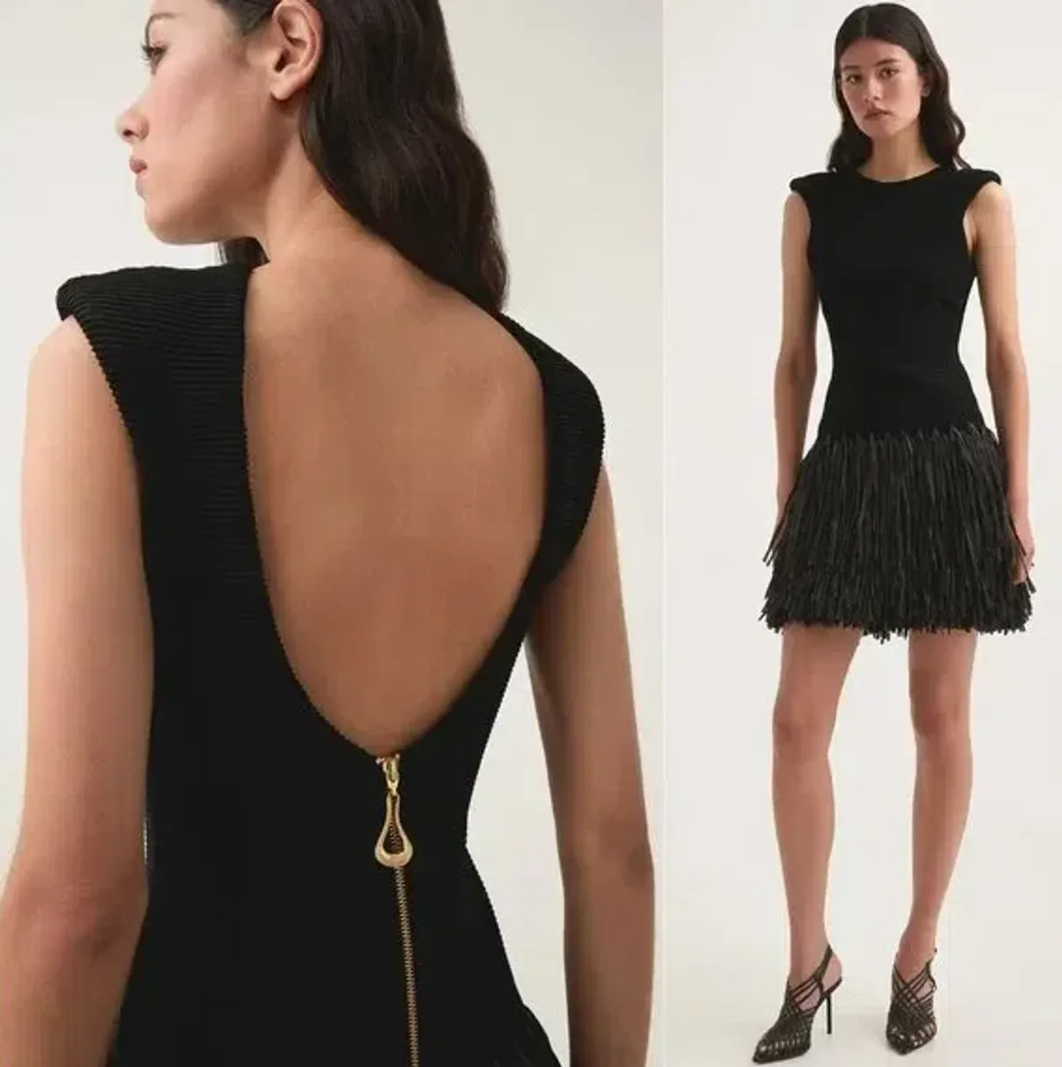 AJE Raffia Rushes Dress Black Size Small / 8 AU - Image 2