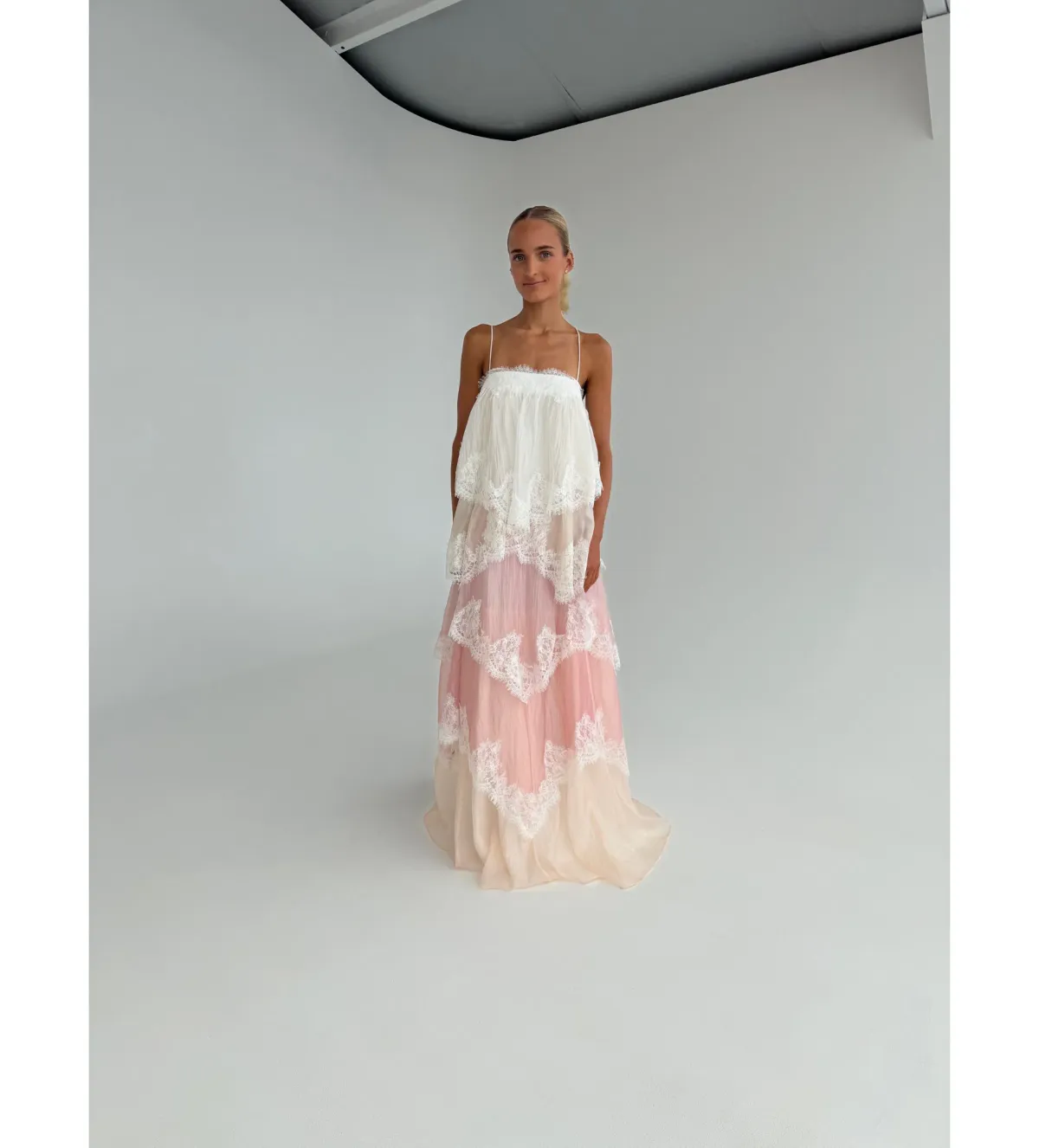 Aje Ophelia Lace Maxi Gown in Multi Size AU 8 - Image 3