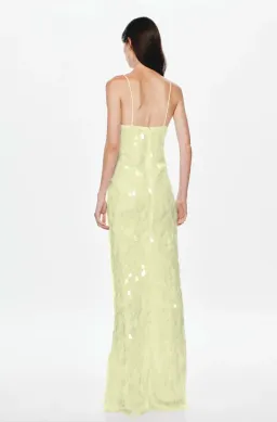Misha The Sapphire Sequin Dress Lemon Yellow Size M / AU 10 for rent on The Volte - image 3