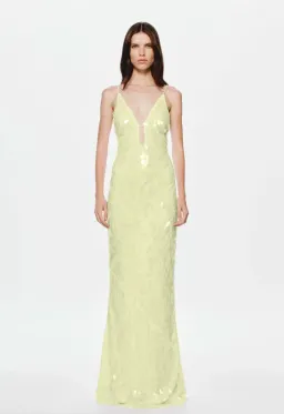 Misha The Sapphire Sequin Dress Lemon Yellow Size M / AU 10 for rent on The Volte - image 1