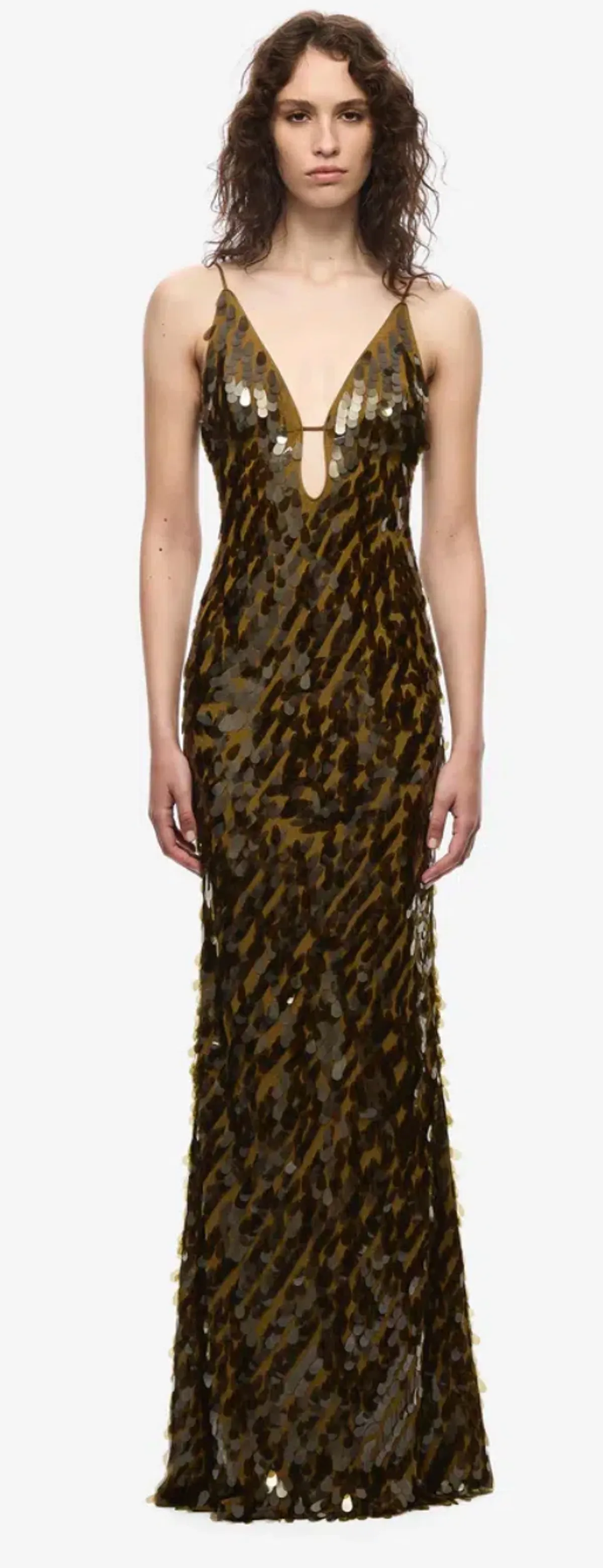 Misha The Sapphire Sequin Dress Plantation Green Size M / AU 10 - Image 1