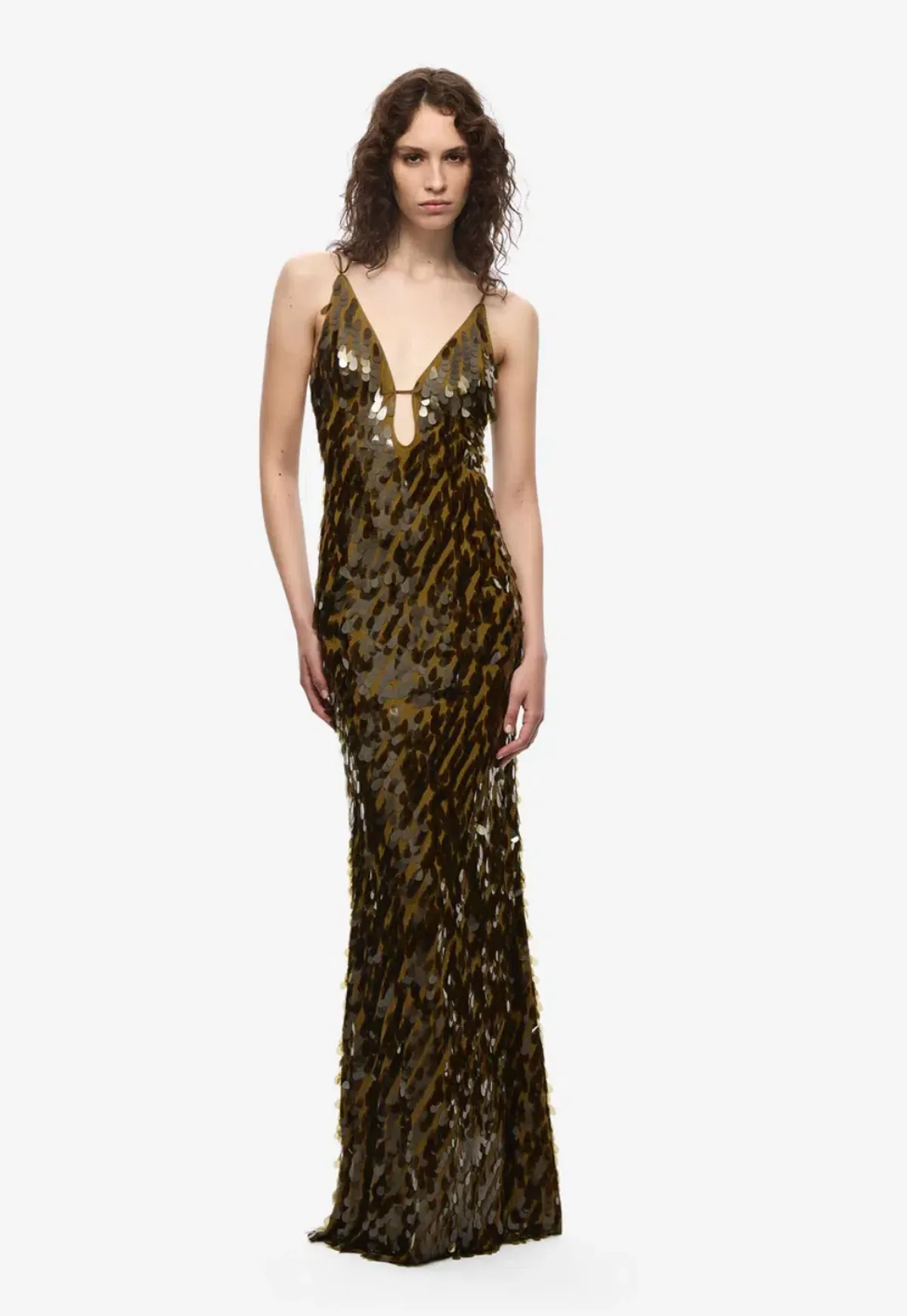 Misha The Sapphire Sequin Dress Plantation Green Size M / AU 10 - Image 4