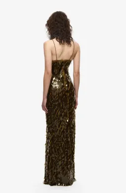 Misha The Sapphire Sequin Dress Plantation Green Size M / AU 10 for rent on The Volte - image 3