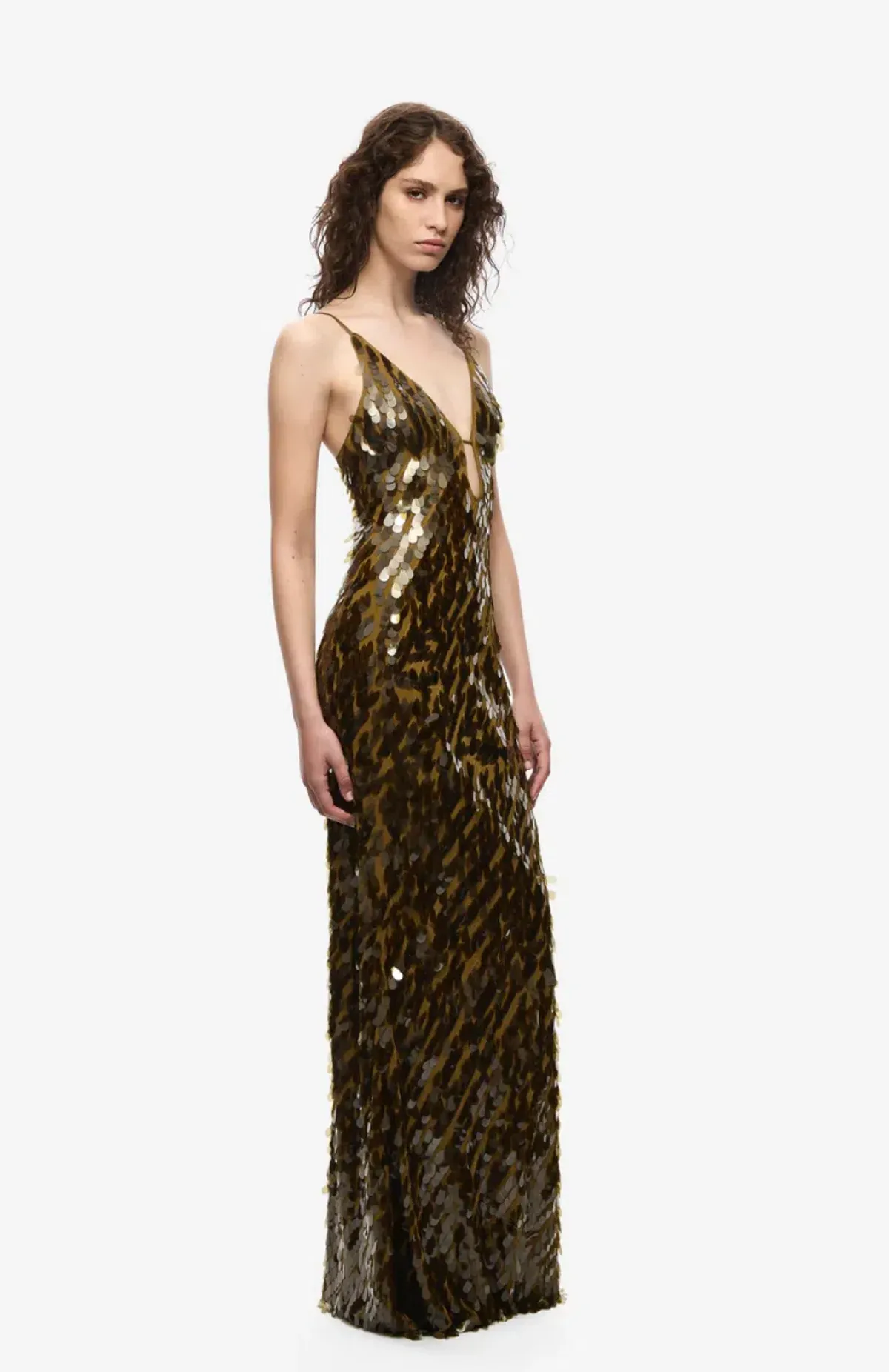 Misha The Sapphire Sequin Dress Plantation Green Size M / AU 10 - Image 5