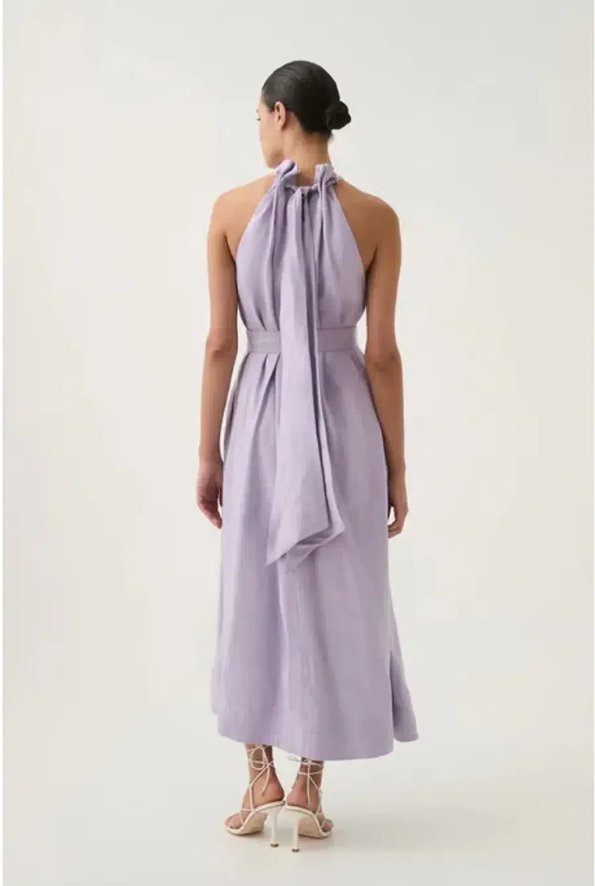 Aje Mariel Trapeze Midi Dress Lilac Size 16 - Image 1