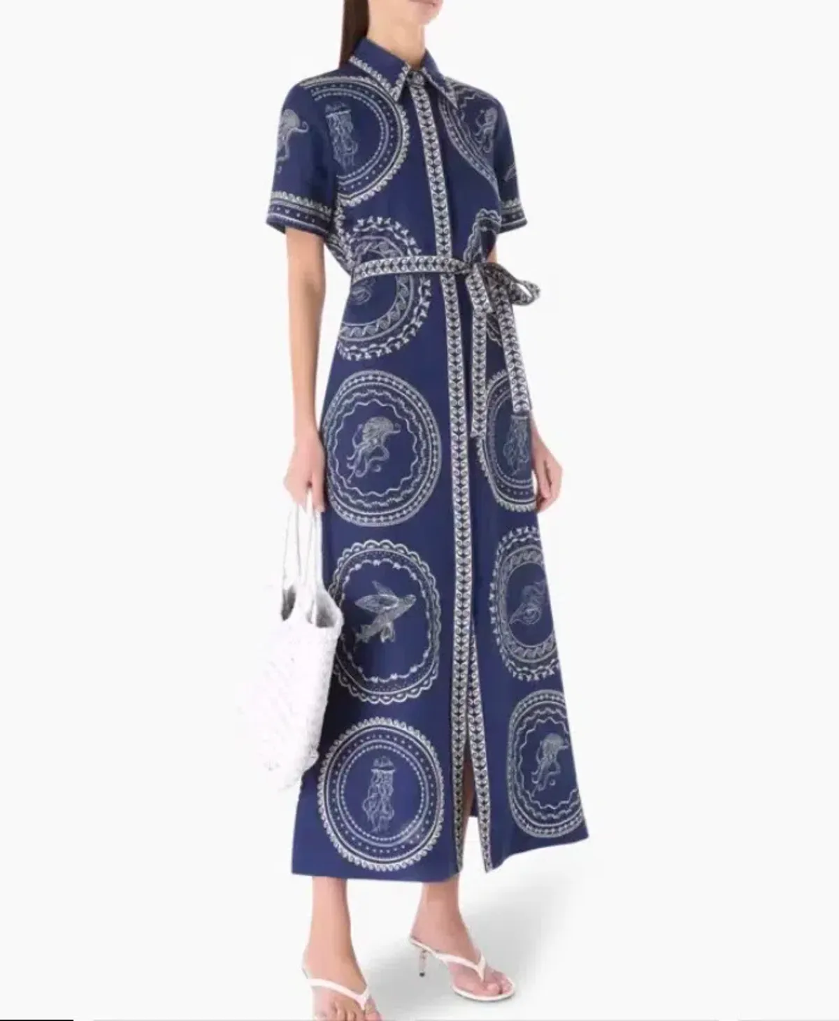 Alemais Oceane Midi Linen Shirt Dress Size 6 fits an 8 too - Image 5